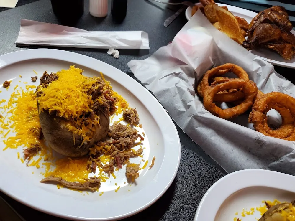 Loaded Baked Potato with BBQ Pork